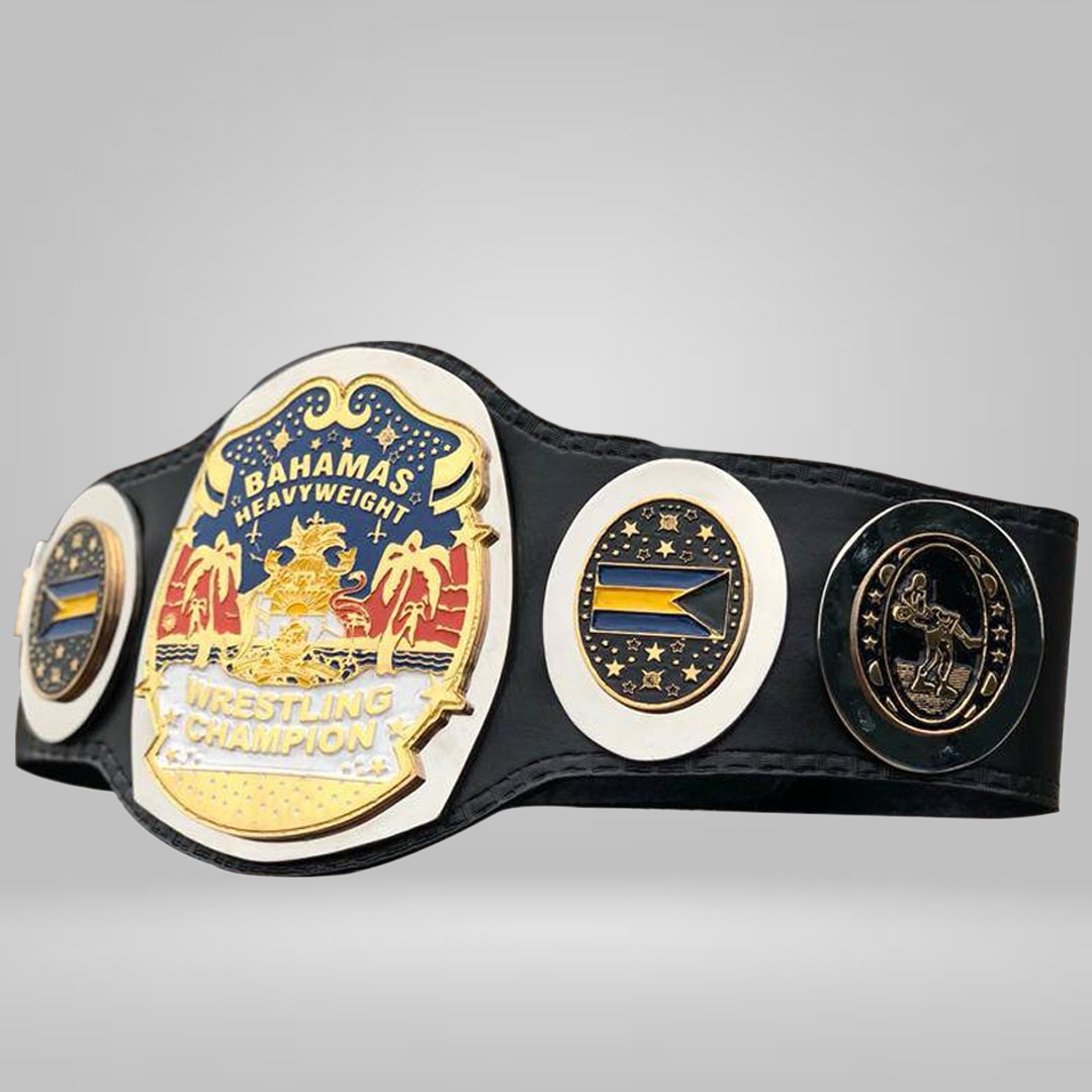 NWA Bahamas Bahamian Heavyweight Wrestling Champion Belt Islands Florida Championship - Rental Sports
