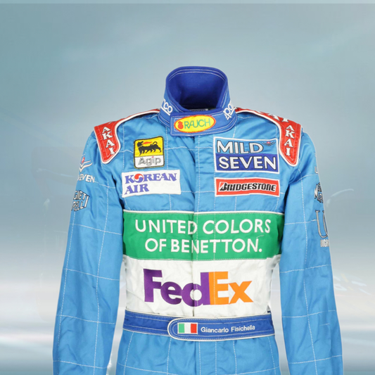 1998 Giancarlo Fisichella Race Worn Benetton F1 Suit