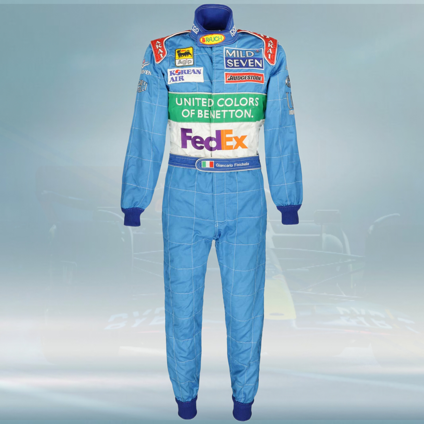1998 Giancarlo Fisichella Race Worn Benetton F1 Suit