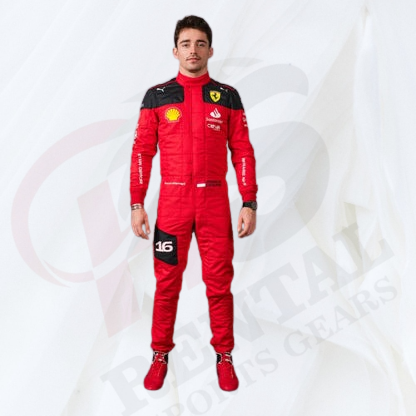 F1 Charles Leclerc Ferrari 2023 Suit Race Suit - Rental Sports