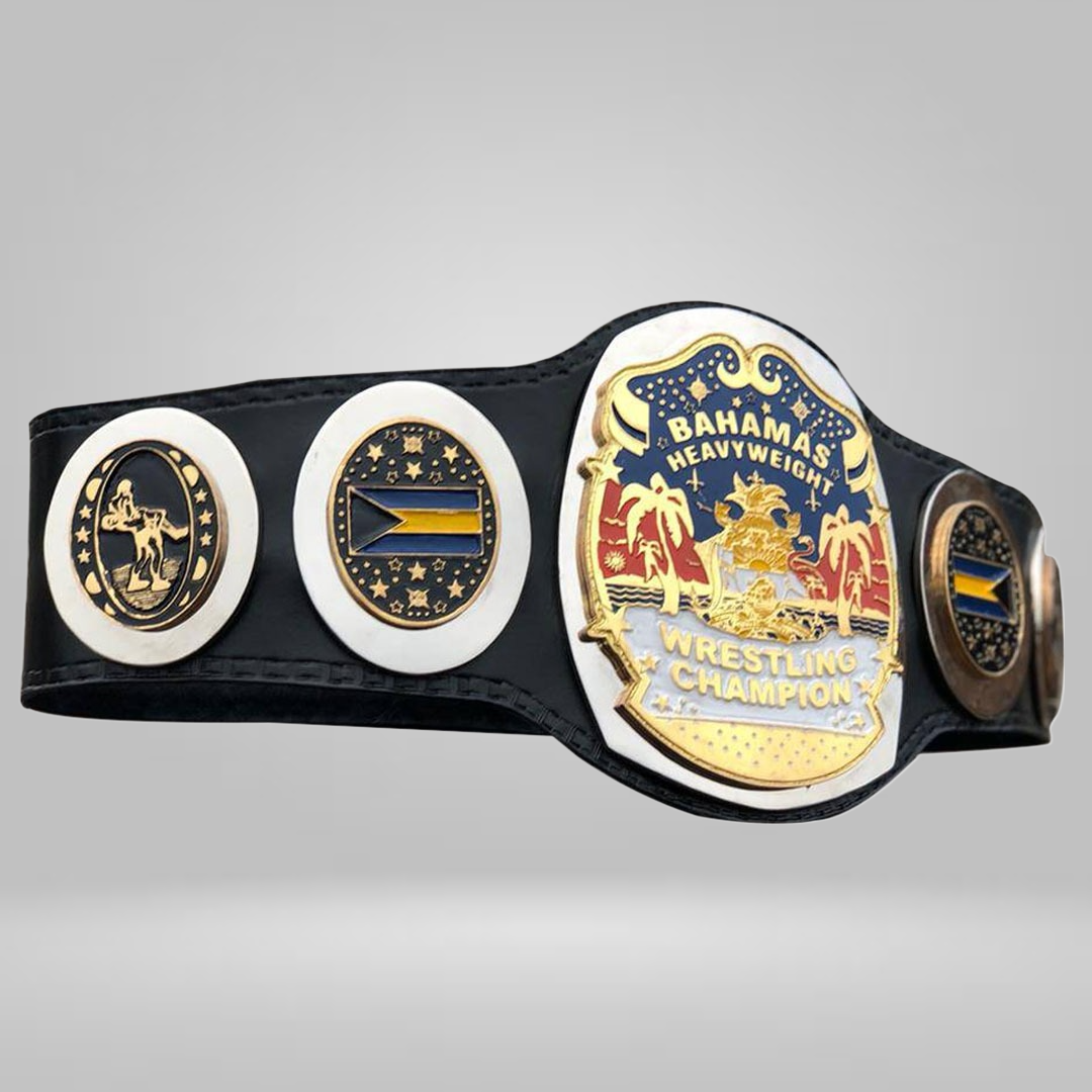 NWA Bahamas Bahamian Heavyweight Wrestling Champion Belt Islands Florida Championship - Rental Sports