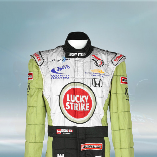 2000 Jacques Villeneuve Australia GP Race BAR Lucky Strike Honda F1 Suit
