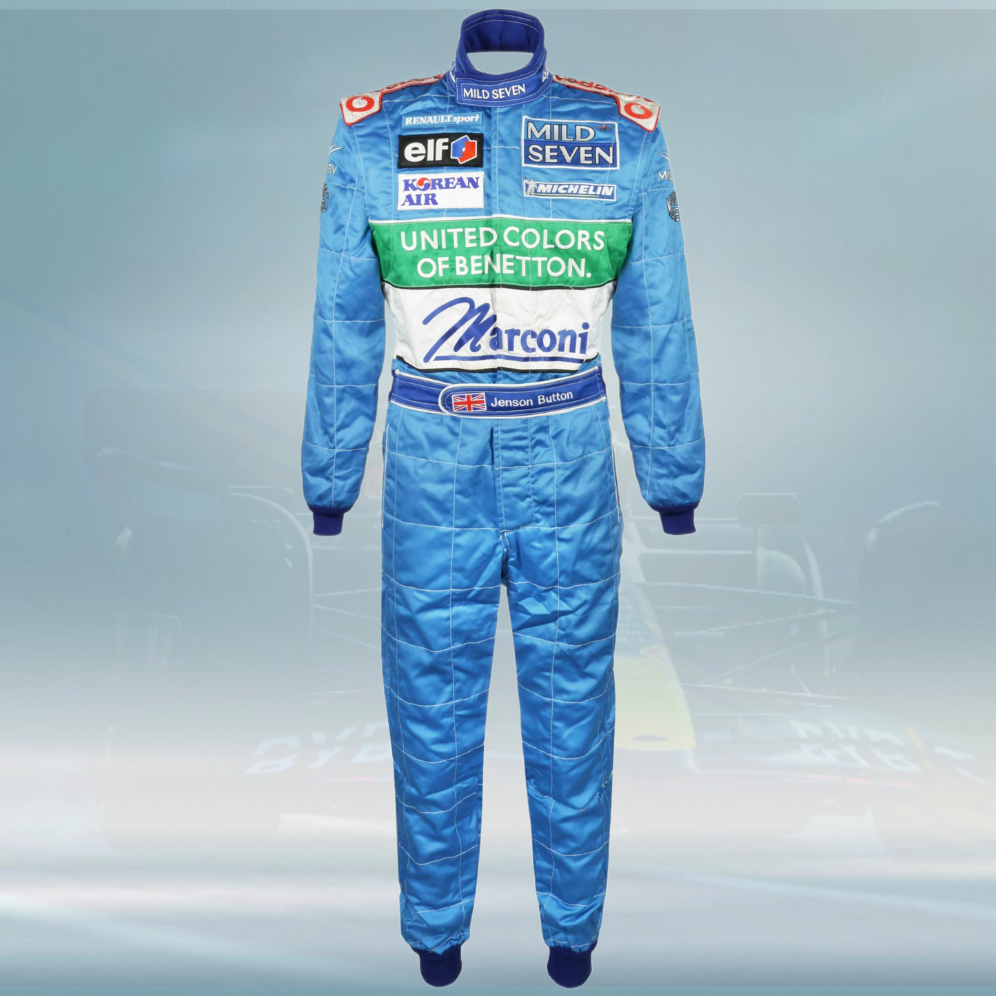 2001 Jenson Button Original Mild Seven Benetton Renault F1 Suit