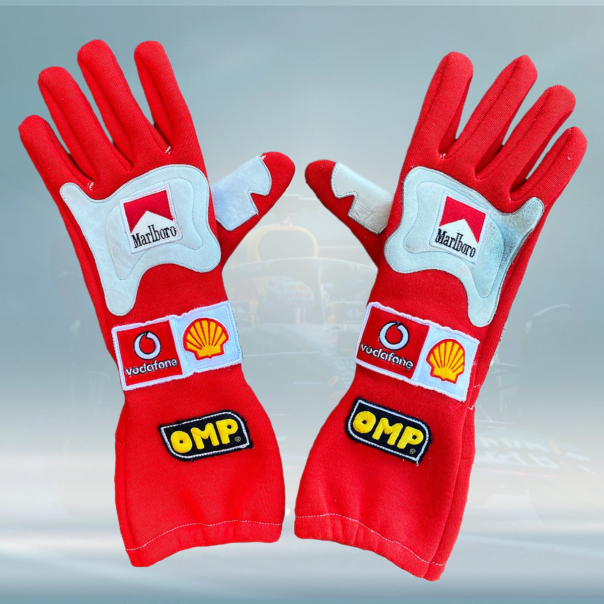 2004 Michael Schumacher Japanese Grand Prix Race Ferrari F1 Gloves - Rental Sports
