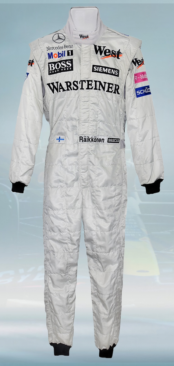2004 Kimi Raikkonen McLaren Mercedes F1 Suit - Rental Sports