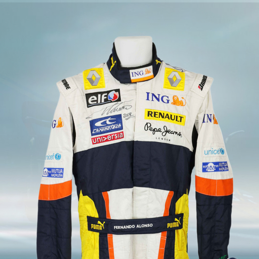 2008 Fernando Alonso Race ING Renault F1 Suit