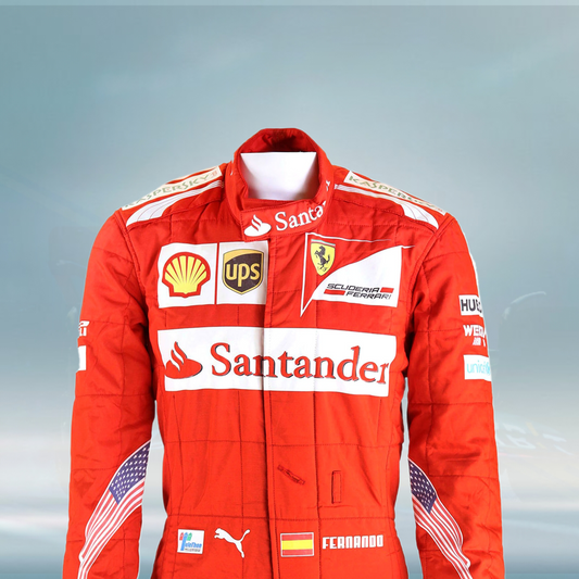 2014 Fernando Alonso United States GP Race Scuderia Ferrari F1 Suit
