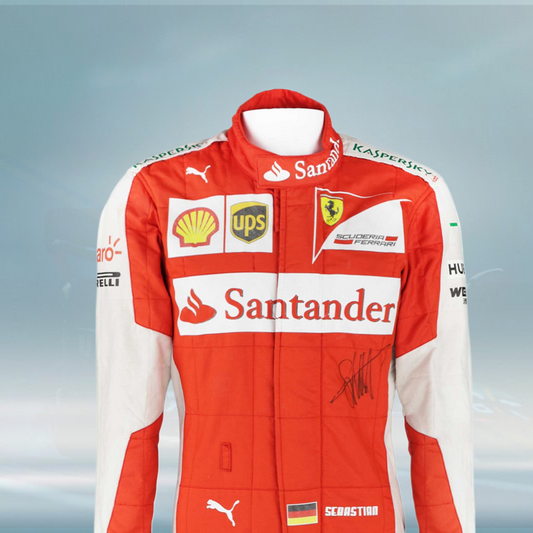 2015 Sebastian Vettel Chinese GP Podium Scuderia Ferrari F1 Suit