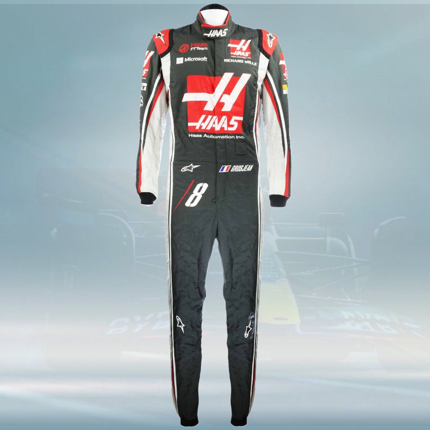 2017 Romain Grosjean Race Haas F1 Suit