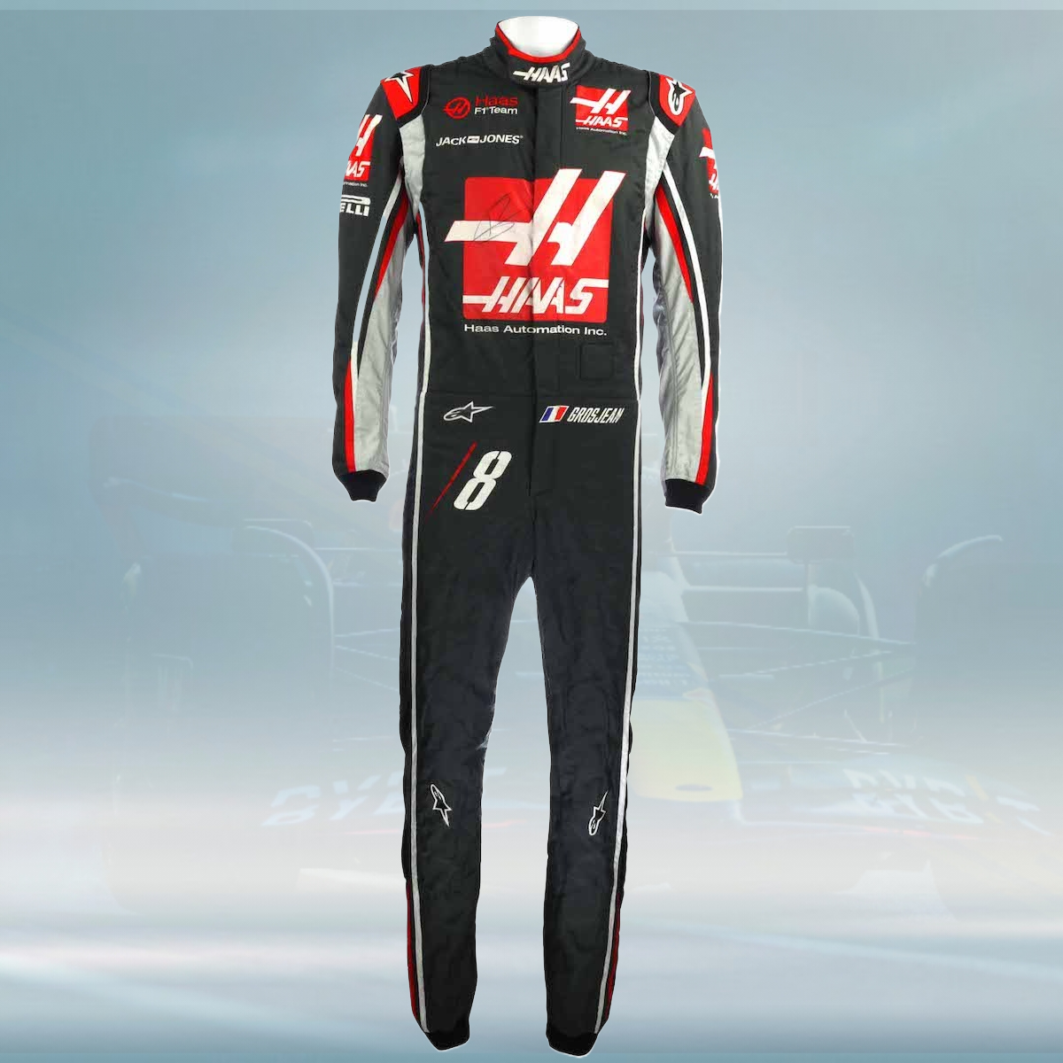 2018 Romain Grosjean Race Haas F1 Suit