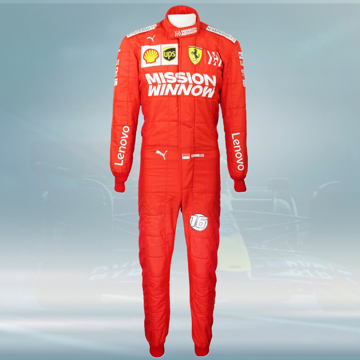 2019 Charles Leclerc Race Mission Winnow Scuderia Ferrari F1 Suit