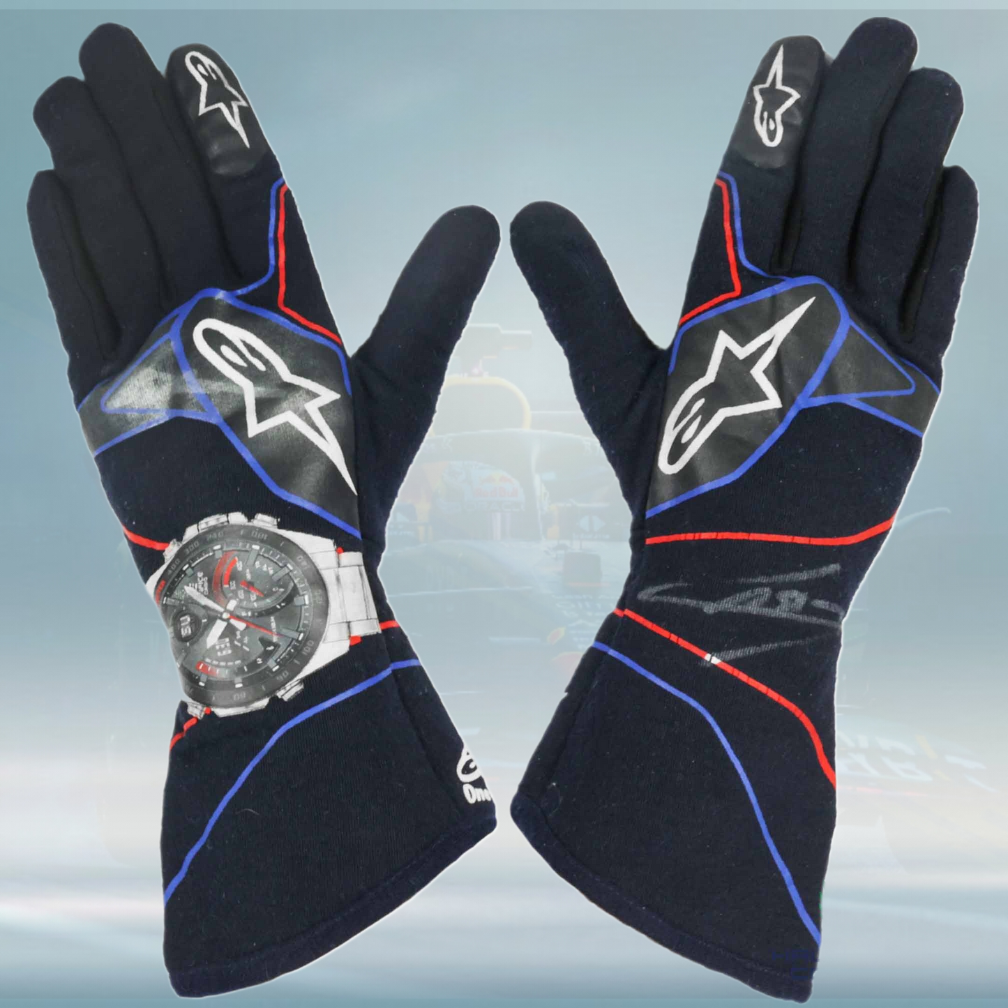 2019 Pierre Gasly Belgian GP Scuderia Toro Rosso F1 Gloves - Rental Sports