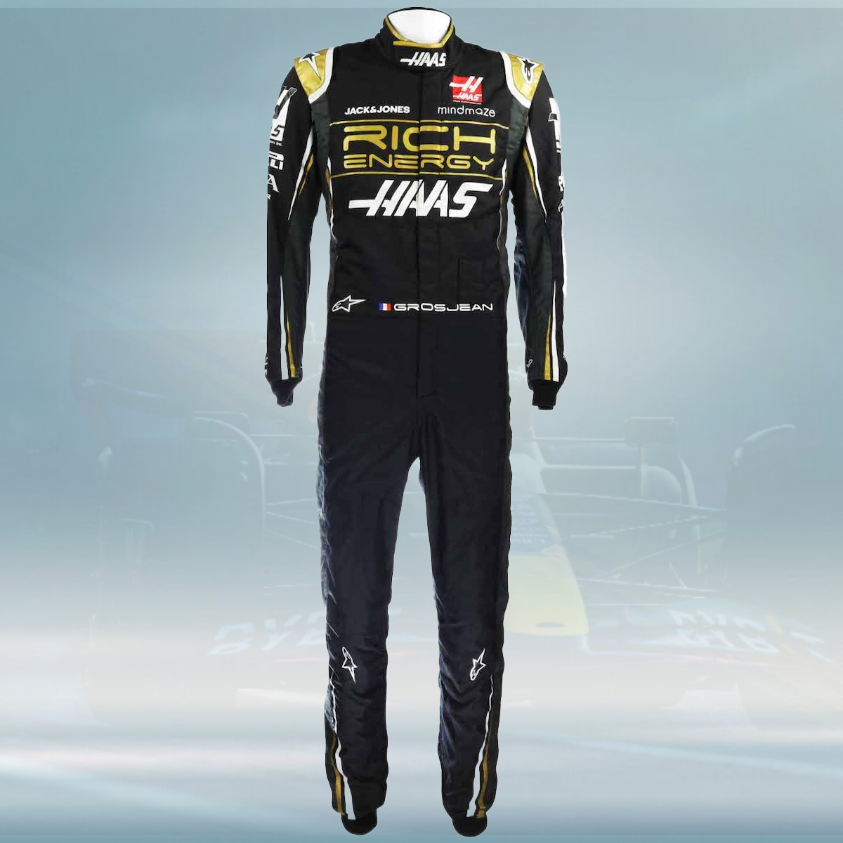 2019 Romain Grosjean Race Haas F1 Suit