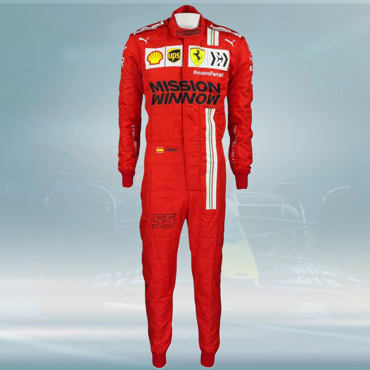 2021 Carlos Sainz Race Misson Winnow Scuderia Ferrari F1 Suit