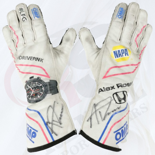 2022 Alexander Rossi Race Winning Gallagher Grand Prix IndyCar Gloves - Rental Sports