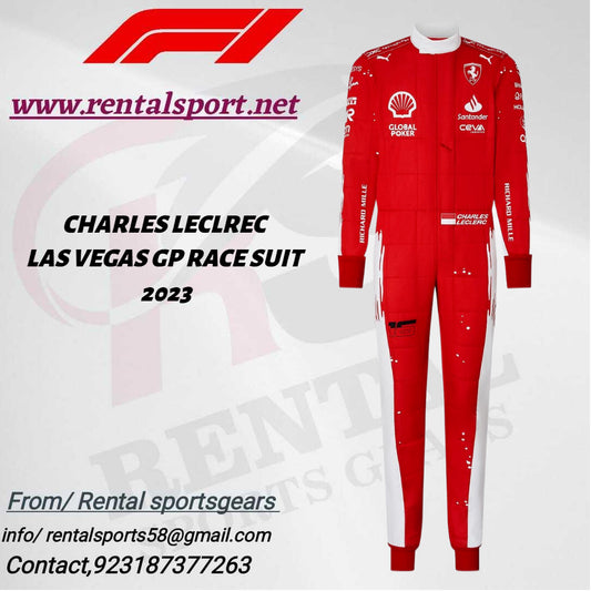 Charles Leclrec 2023 Ferrari Las Vegas Race suit F1