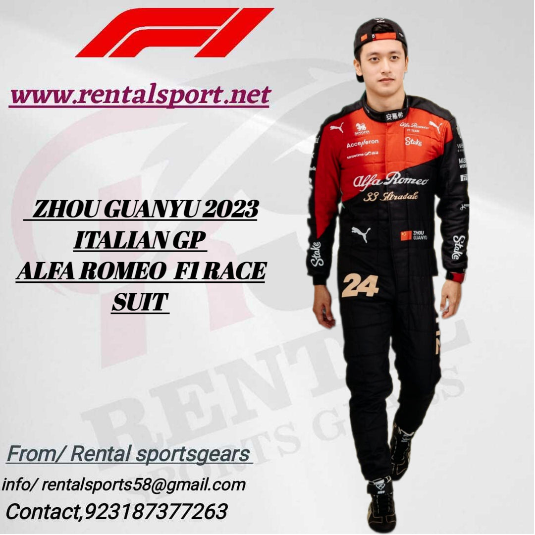 ZHOU GUANYU 2023 TALIAN GP F1 ALFA ROMEO RACE SUIT - Rental Sports