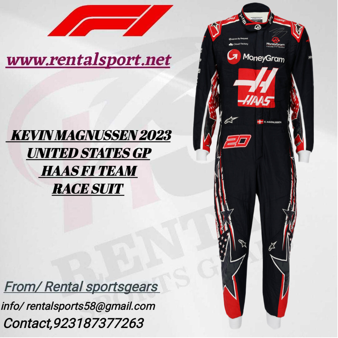 2023 KEVIN MAGNUSSENAAS F1 TEAM RACE SUIT - UNITED STATES GP - Rental Sports