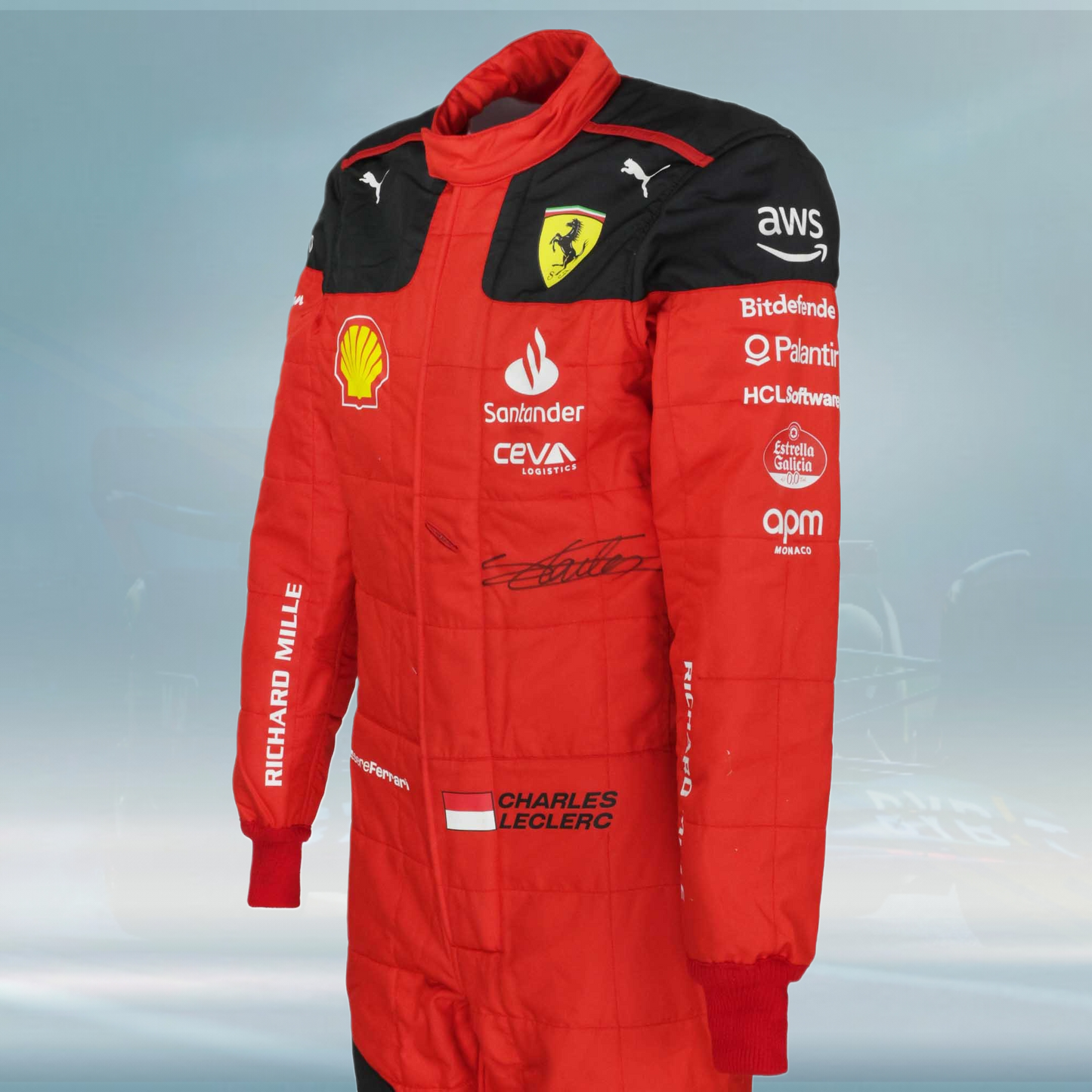 2023 Charles Leclerc Race Scuderia Ferrari F1 Suit