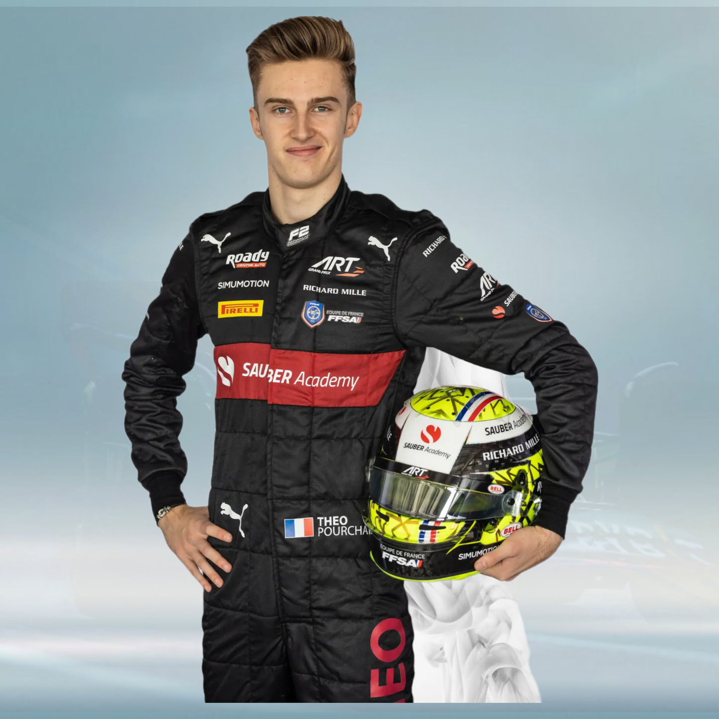 F2 Race Suit Theo Pourchaire 2023 ART Grand Prix - Rental Sports