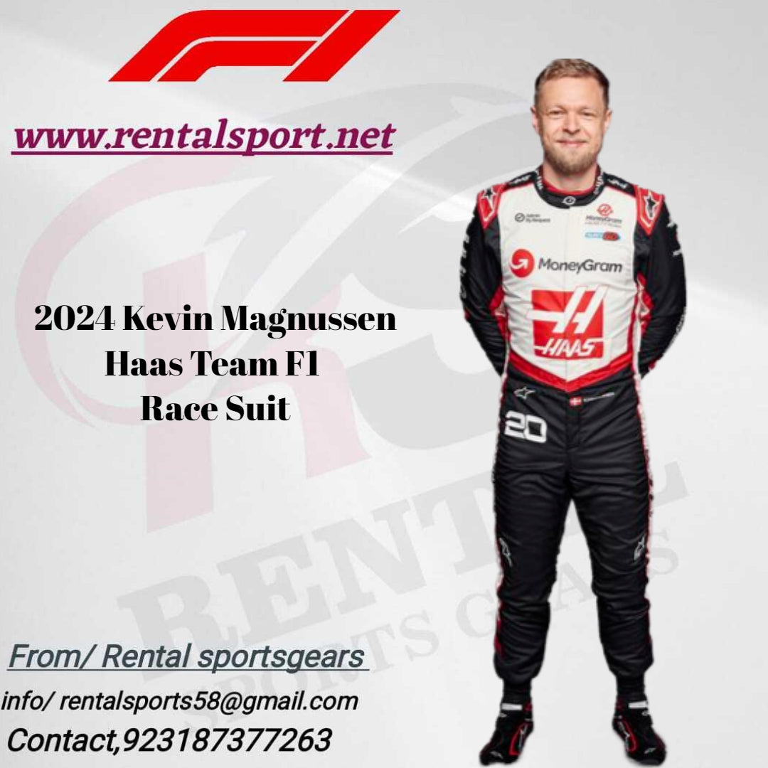 Kevin Magnussen 2024 Race Suit F1 Team Haas Replica Suit - Rental Sports
