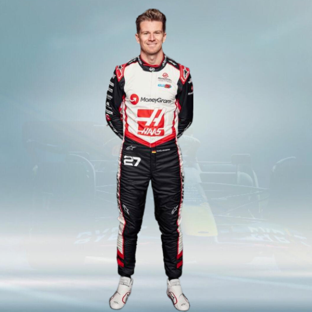 2024 Nico Hulkenberg F1 Race Suit F1 Team Haas Replica Race Suit - Rental Sports
