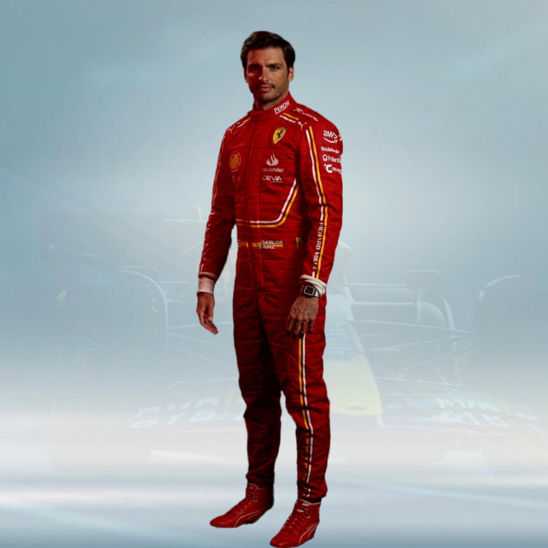 2024 Carlos Sainz Scuderia Ferrari Race Suit F1 - Rental Sports