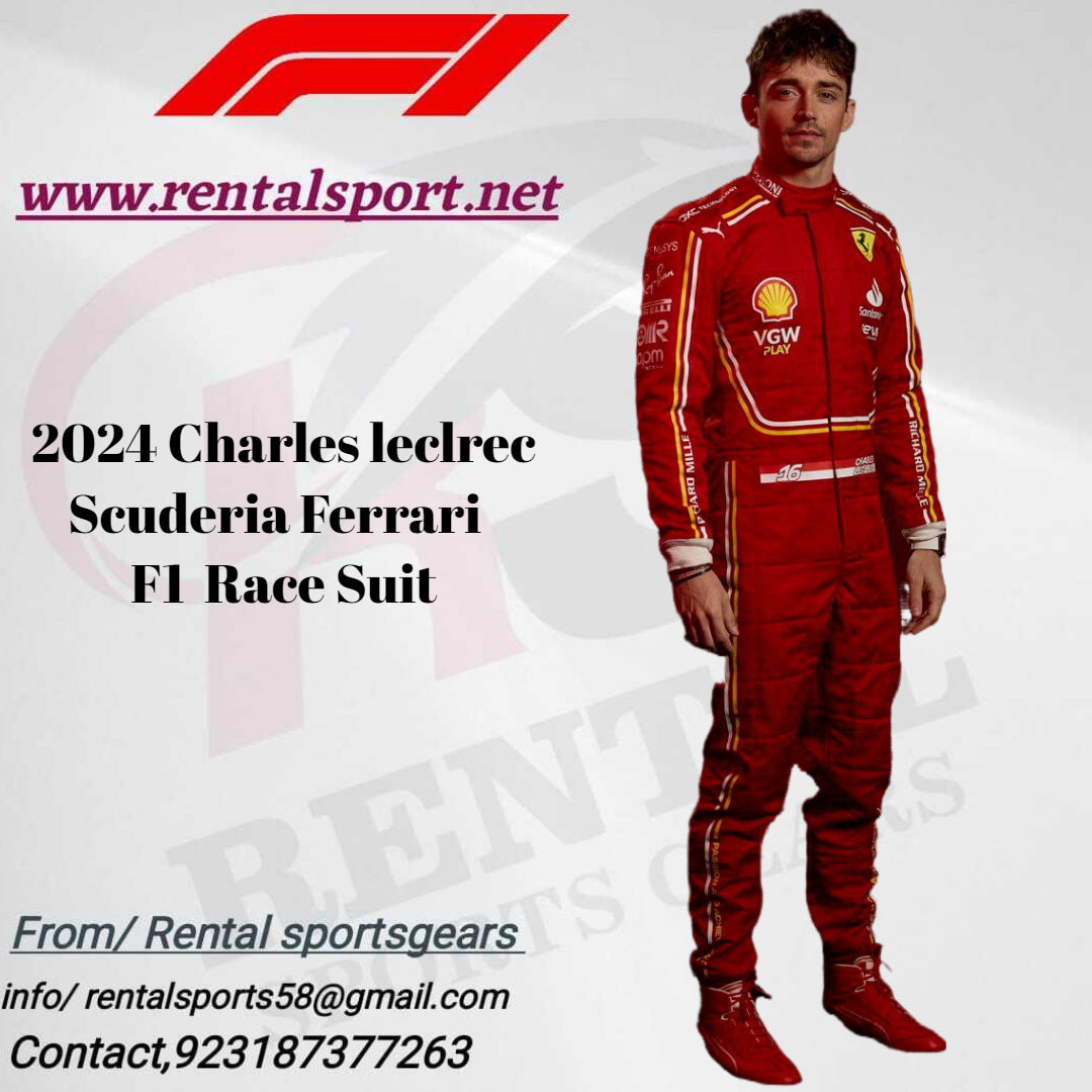 Charles Leclrec 2024 Race Suit F1 Scuderia Ferrari Racing - Rental Sports