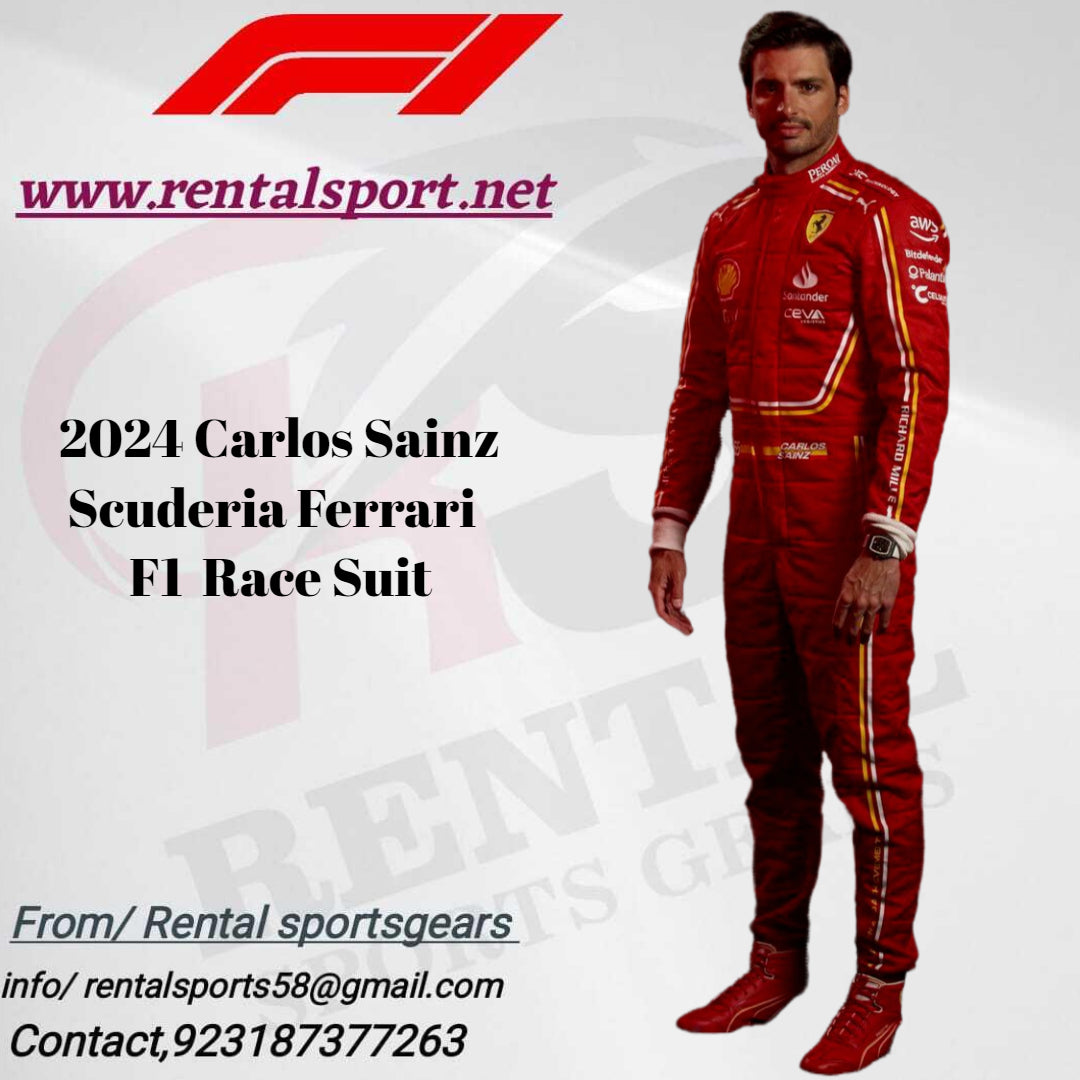 2024 Carlos Sainz Scuderia Ferrari Race Suit F1 - Rental Sports