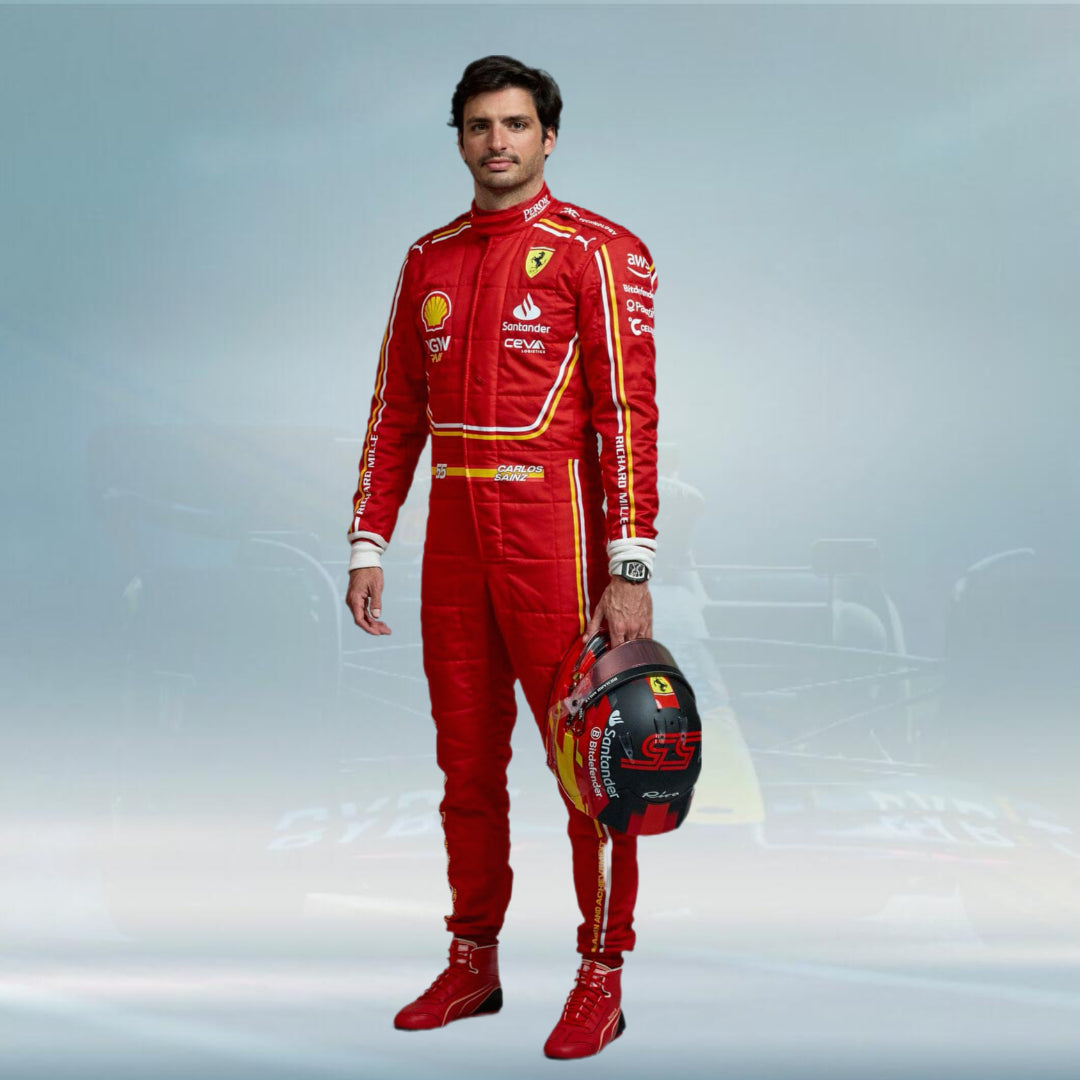 2024 Carlos Sainz Scuderia Ferrari Race Suit F1 - Rental Sports