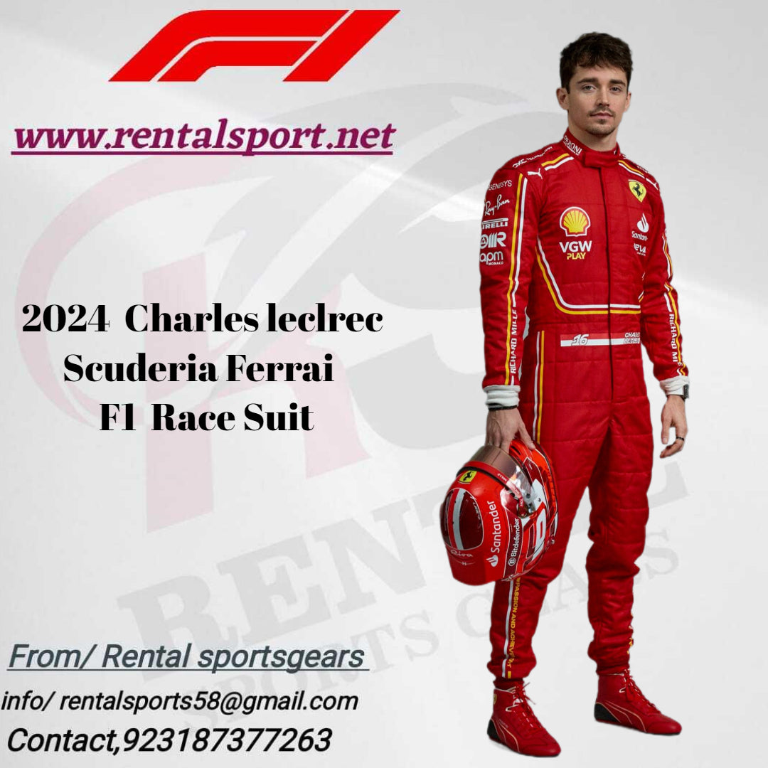 Charles Leclrec 2024 Race Suit F1 Scuderia Ferrari Racing - Rental Sports