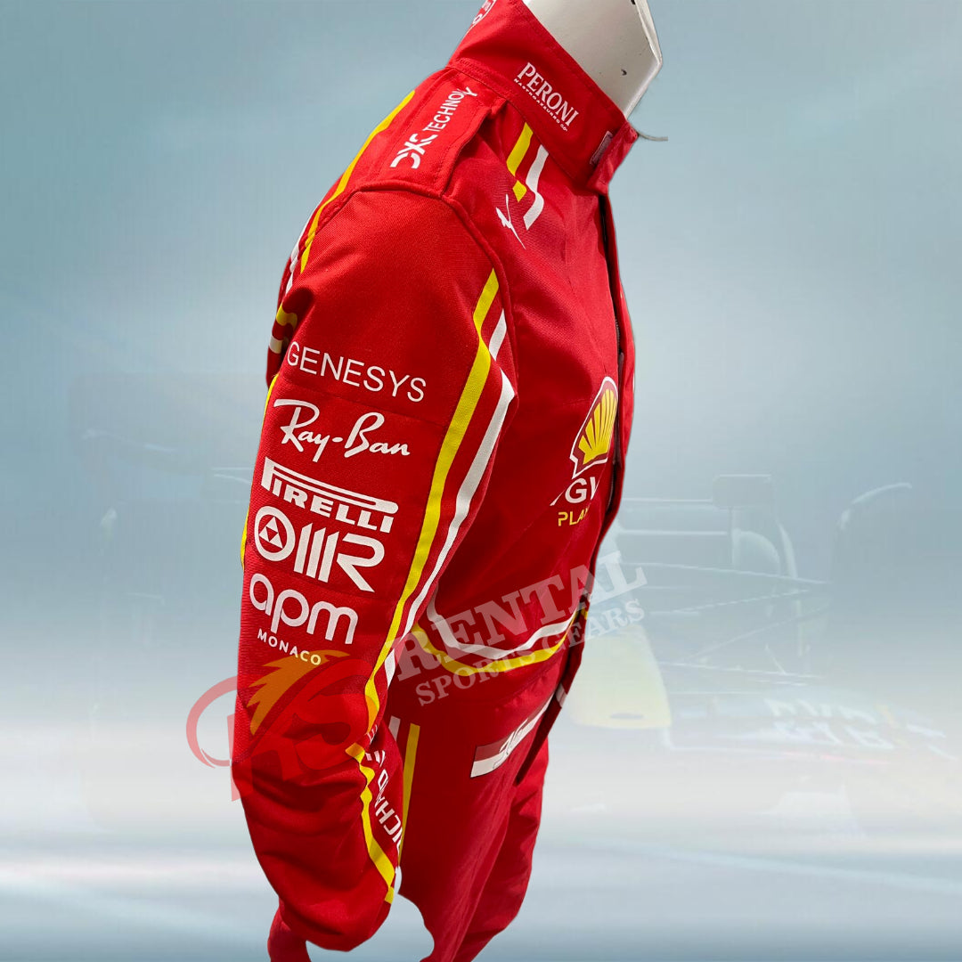 2024 Charles Leclerc Digital Sticker Printed F1 Scuderia Ferrari Race suit - Rental Sports