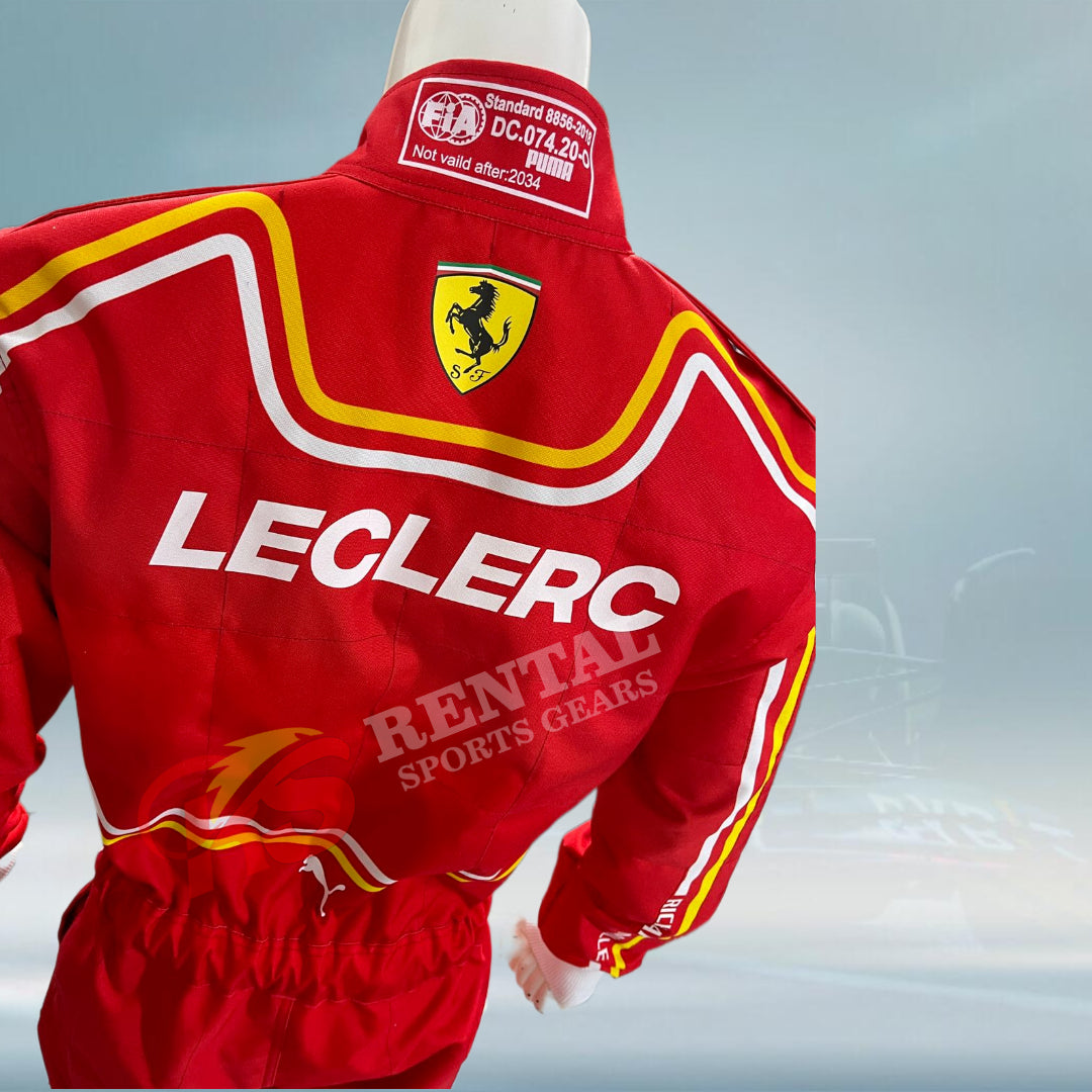 2024 Charles Leclerc Digital Sticker Printed F1 Scuderia Ferrari Race suit - Rental Sports