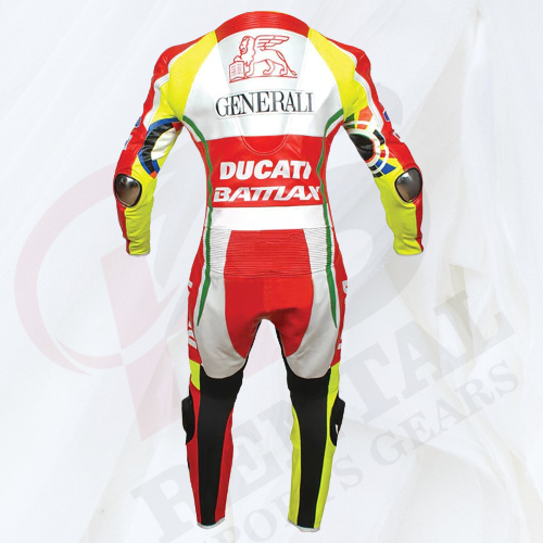 Valentino Rossi Ducati Motorbike Racing Leather Suit 2012 - Rental Sports