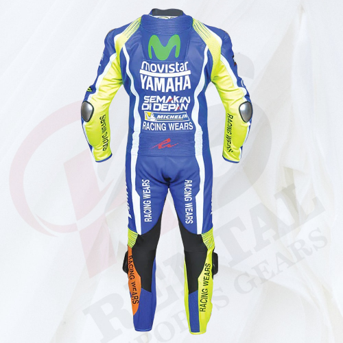 Valentino Rossi Movistar Motorcycle Racing Leather Suit 2015 - Rental Sports