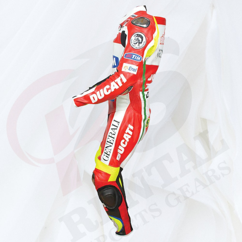 Valentino Rossi Ducati Motorbike Racing Leather Suit 2012 - Rental Sports