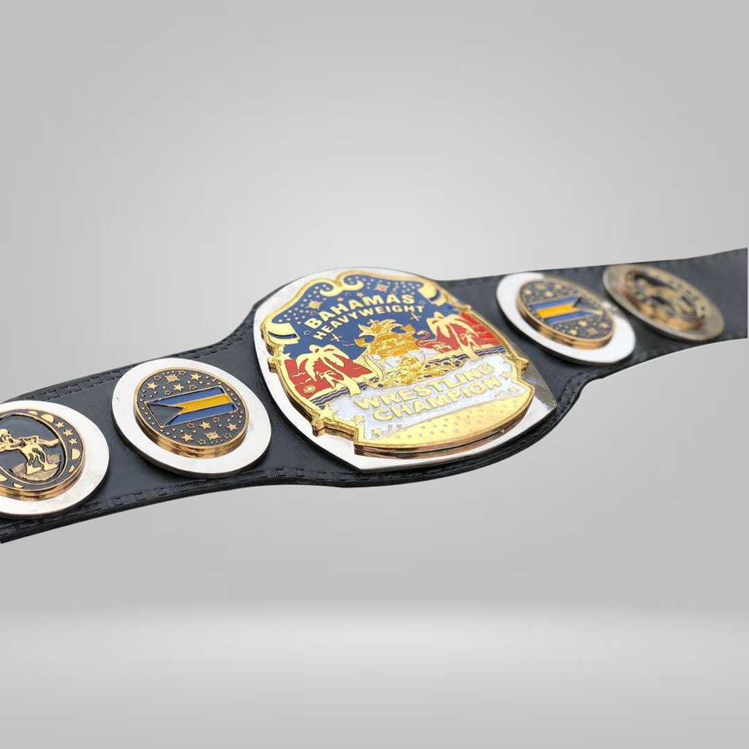 NWA Bahamas Bahamian Heavyweight Wrestling Champion Belt Islands Florida Championship - Rental Sports
