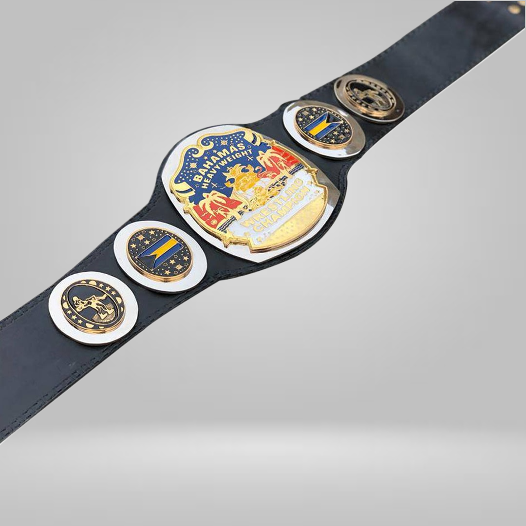 NWA Bahamas Bahamian Heavyweight Wrestling Champion Belt Islands Florida Championship - Rental Sports