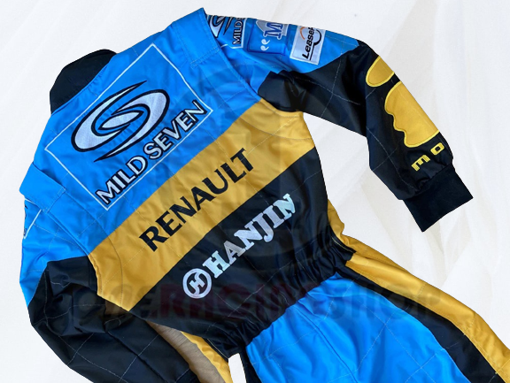 Fernando Alonso 2006 Replica racing suit / Renault F1 | F1 Replica Embroidery Race Suit - Rental Sports