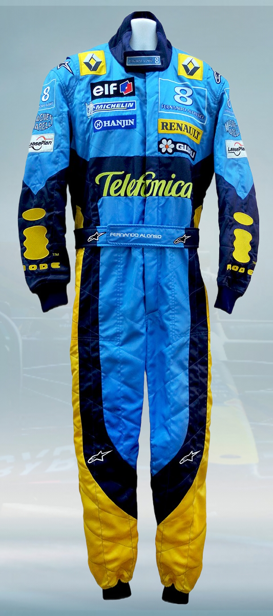 2004 Fernando Alonso Mild Seven Renault F1 Display Suit