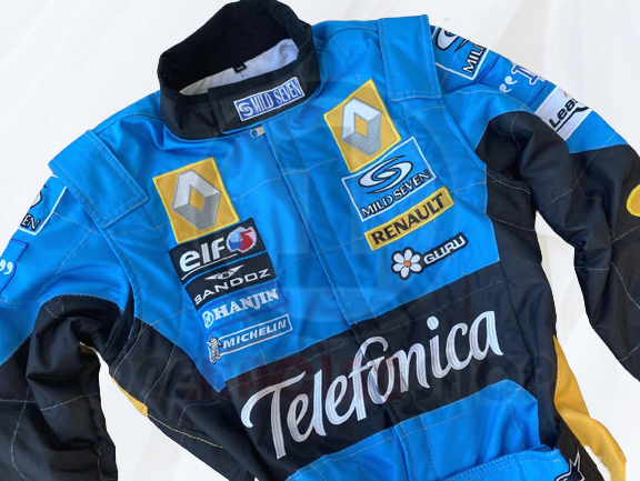 Fernando Alonso 2006 Replica racing suit / Renault F1 | F1 Replica Embroidery Race Suit - Rental Sports