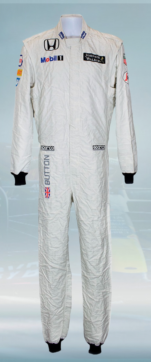 2015 Jenson Button Race Worn McLaren Honda F1 Suit