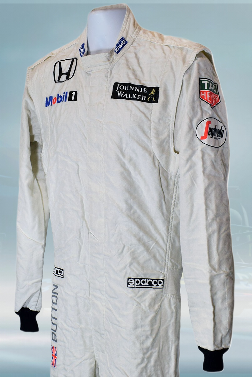2015 Jenson Button Race Worn McLaren Honda F1 Suit