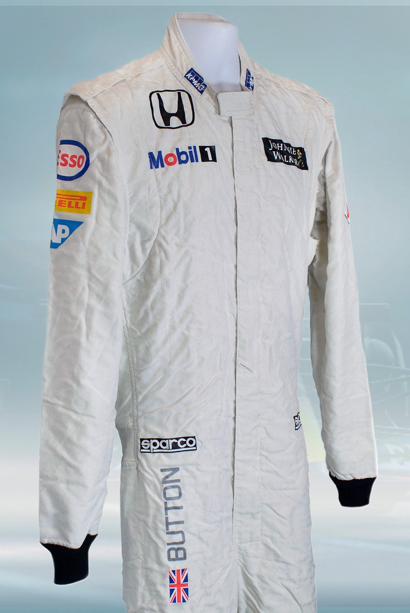 2015 Jenson Button Race Worn McLaren Honda F1 Suit