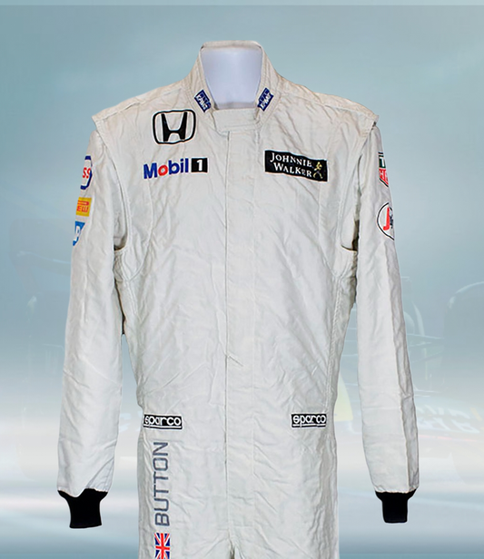 2015 Jenson Button Race Worn McLaren Honda F1 Suit