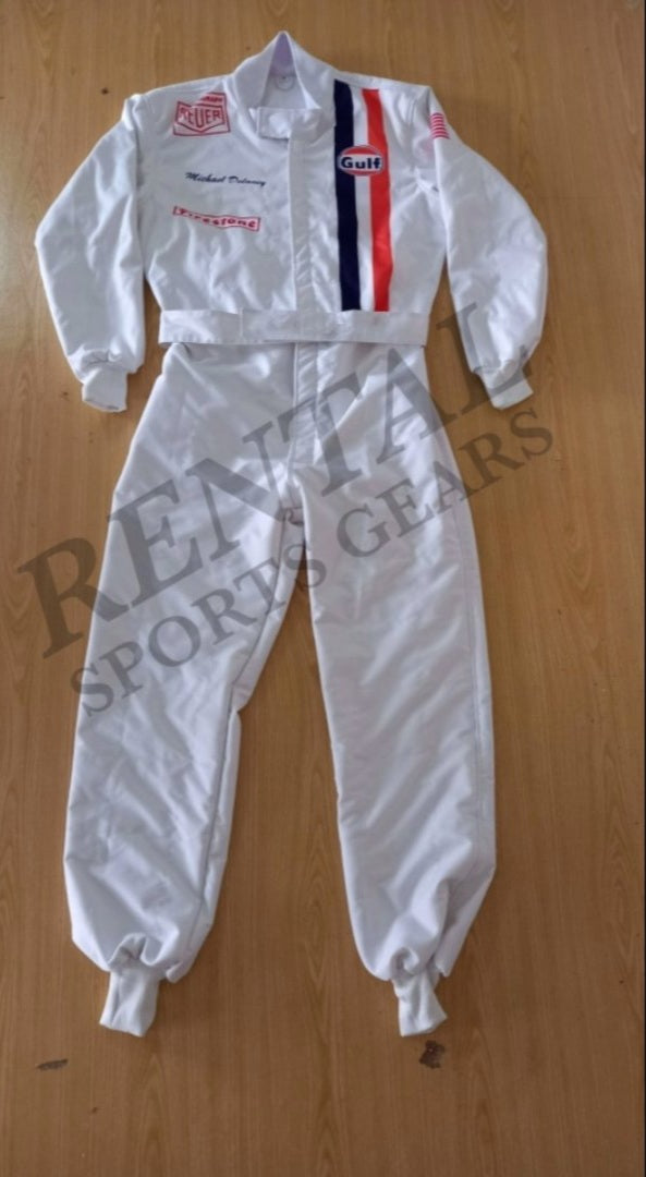 Steve McQueen Le Mans 1971 Embroidery Race Suit | F1 Replica Embroidery Race Suit - Rental Sports