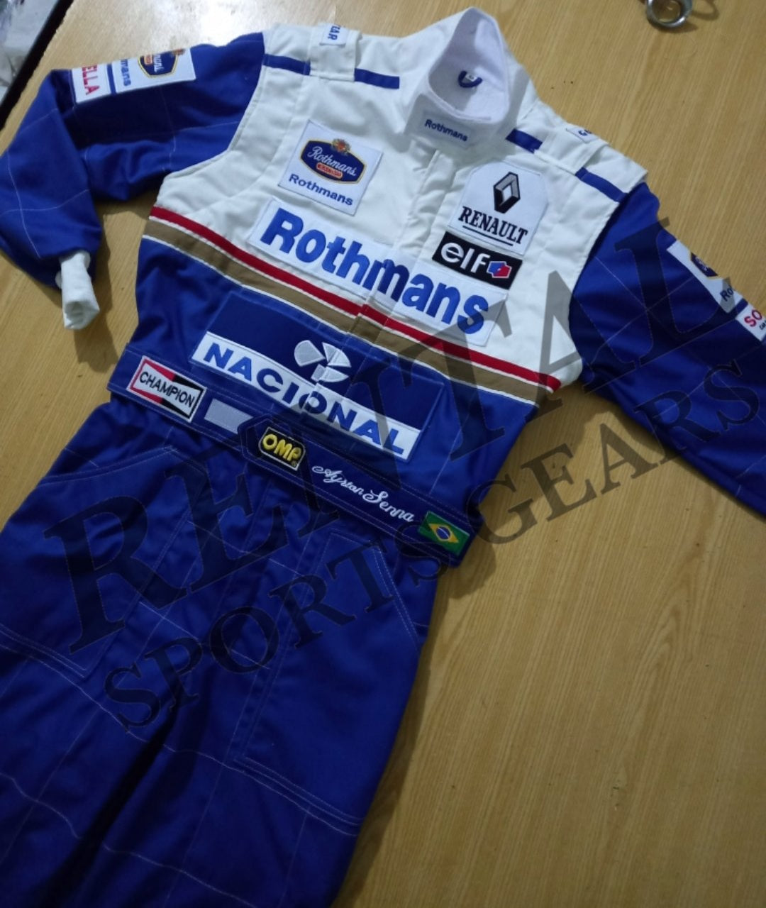 Ayrton Senna Rothmans 1994 racing suit / Team Williams F1 Rothmans - Rental Sports