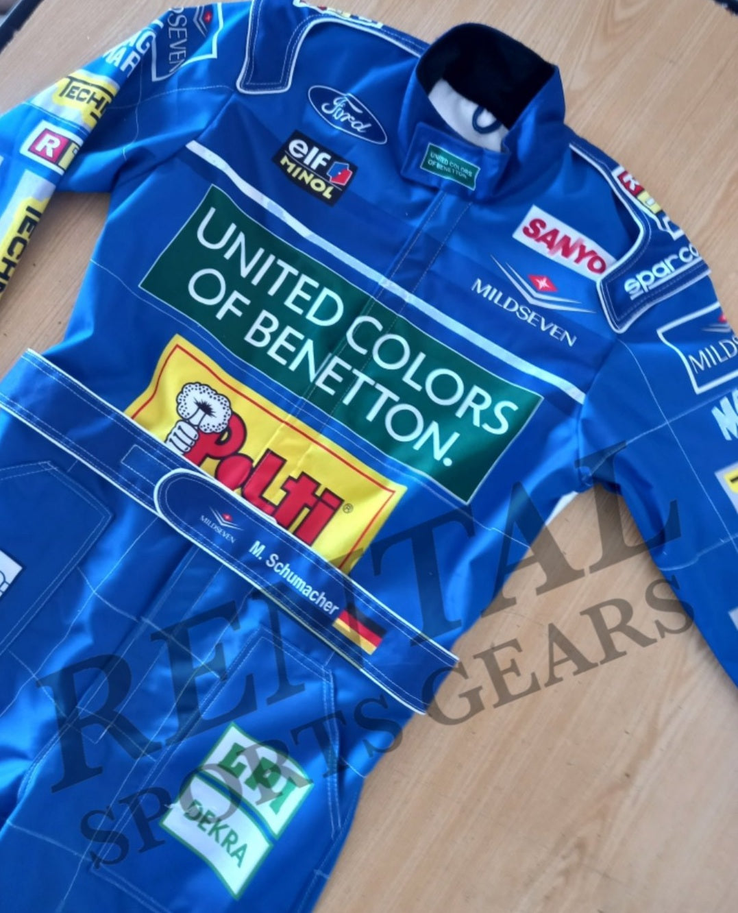 Michael Schumacher 1994 Mild Seven F1 Race Suit - F1 Replica Race Suit - Rental Sports
