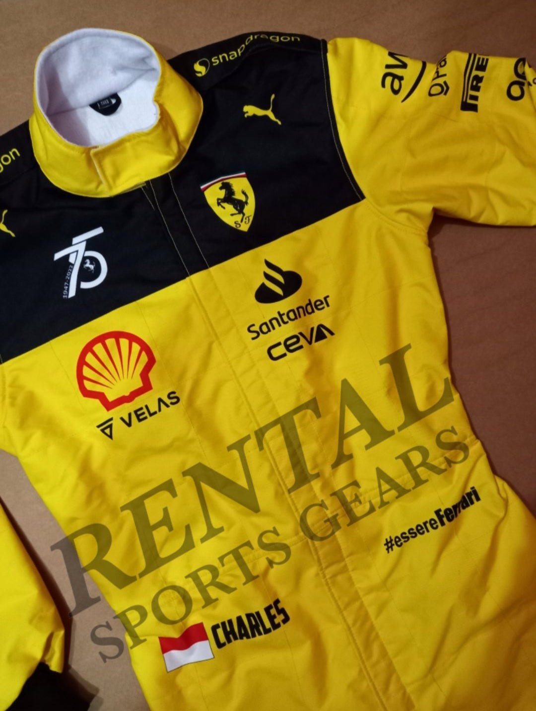 Charles Leclerc 2022 MONZA GP Race Suit Ferrari F1 | F1 Replica Race Suit - Rental Sports
