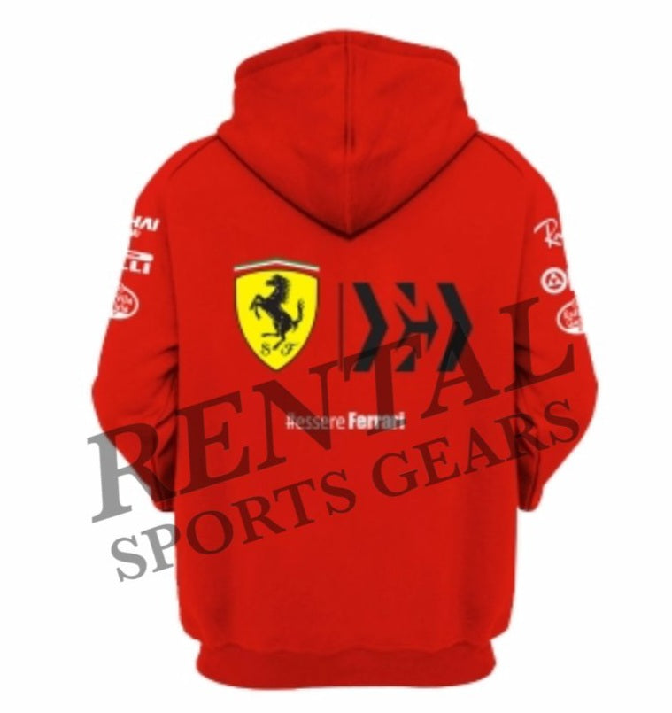 2021 Carlos Sainz Race Scuderia Ferrari F1 Hoodie - Rental Sports